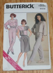 3419 BUTTERICK PULLOVER TOP @ SLEEVE LENGTHS, A-SKIRT, PANTS PATTERN 6-10